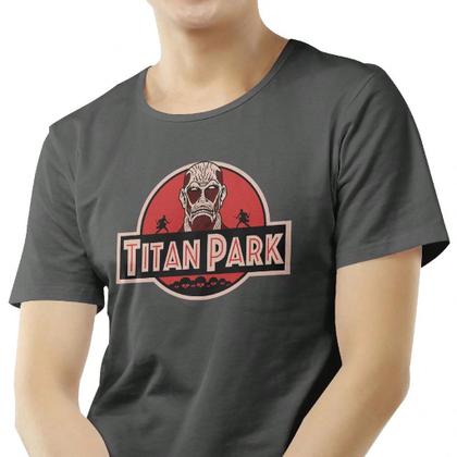 Imagem de Camiseta Masculina Estampada Attack Anime Manga Curta Algodão Premium e Conforto Fio 30 Penteado
