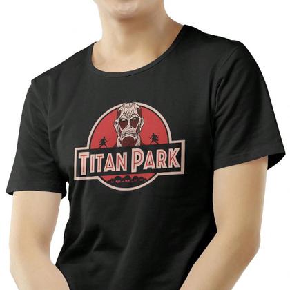 Imagem de Camiseta Masculina Estampada Attack Anime Manga Curta Algodão Premium e Conforto Fio 30 Penteado