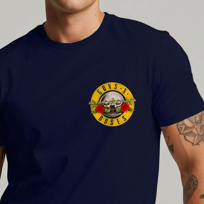 Imagem de Camiseta Masculina Guns N' Roses Banda Rock Estilosa Algodão Tshirt Skull Camisa