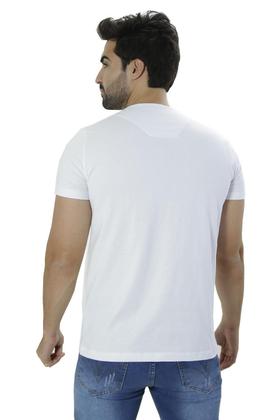 Imagem de Camiseta Masculina Henley com 4 Botões Frontais 100% Algodão