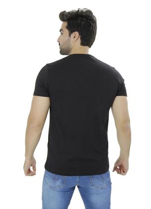 Imagem de Camiseta Masculina Henley Com 4 Botões Frontais Manga Curta