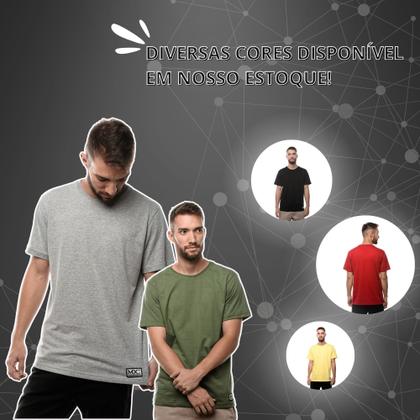 Imagem de Camiseta Masculina Lisa Algodão Premium Várias Cores MXC BRASIL