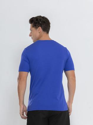 Imagem de Camiseta Masculina Manga Curta em Malha Algodão Peruana Premium  Fio 30.01-Azul -Modda Facil