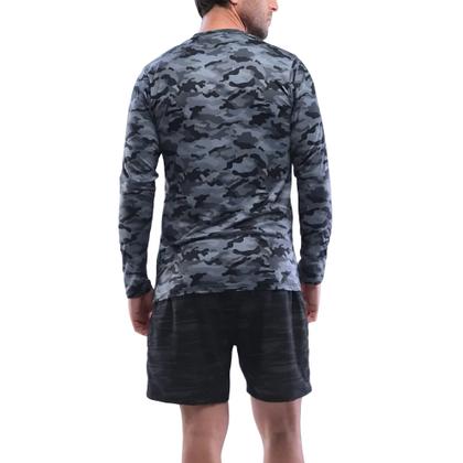 Imagem de Camiseta Masculina Manga Longa Camuflada - Steel Fish