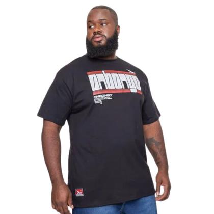 Imagem de Camiseta Masculina Onbongo Plus Size GPT Estampada Preta ON101