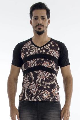 Imagem de Camiseta Masculina Per Pochi Recortes Flechas Viscolycra