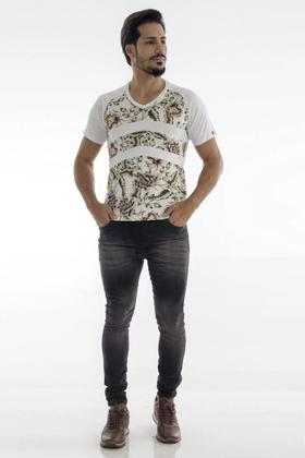 Imagem de Camiseta Masculina Per Pochi Recortes Flechas Viscolycra