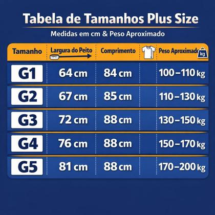 Imagem de Camiseta Masculina Plus Size Lisa G1 Ao G5 Básico Cores Preto Azul e Off white Marca HEVA