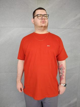 Imagem de Camiseta Masculina Plus Size Lisa Laranja 100% Algodão