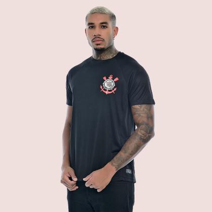 Imagem de Camiseta Masculina Preta Básica Brasão Oficial Corinthians