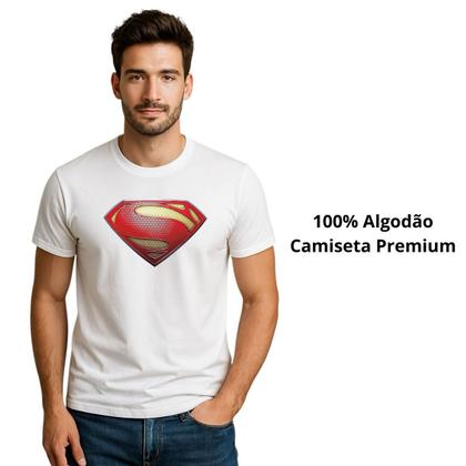 Imagem de Camiseta Masculina Superman Algodão Lançamento Novidade Moda