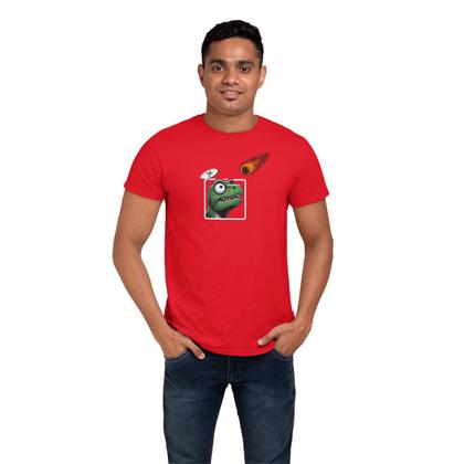 Imagem de Camiseta Masculina TRex JoKenPô Cometa Tesoura Extinção Dino