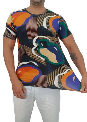 Imagem de Camiseta Masculina Viscolycra Viscose Encorpada com Elastano Extra Macio estilo baby look - Slim Fit