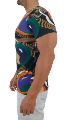 Imagem de Camiseta Masculina Viscolycra Viscose Encorpada com Elastano Extra Macio estilo baby look - Slim Fit