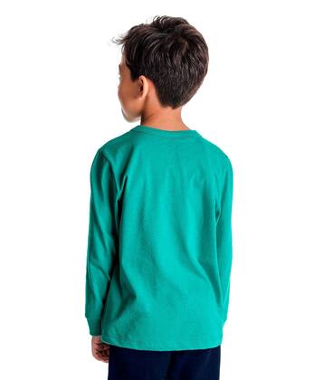 Imagem de Camiseta Menino Longa Meia Malha Rovitex Kids Verde