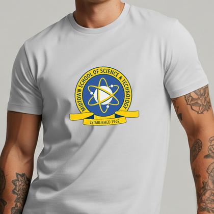 Imagem de Camiseta Midtown School of Science Estilo Peter Parker Homem Aranha Nerd Geek