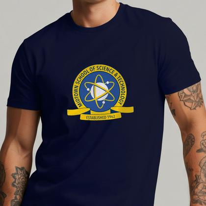 Imagem de Camiseta Midtown School of Science Estilo Peter Parker Homem Aranha Nerd Geek