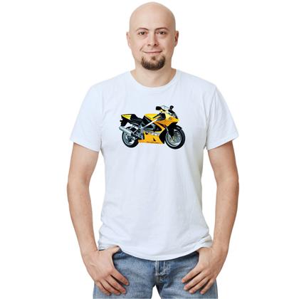 Imagem de Camiseta Moto Suzuki Gsx-r Amarela Camisa Personalizada Blusa Adulto Algodão com Poliéster