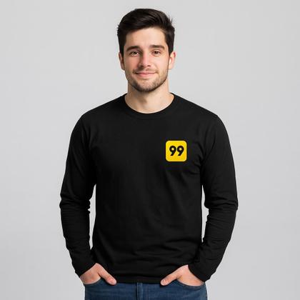 Imagem de Camiseta Motorista App 99 Manga Longa Malha Fria Antipilling