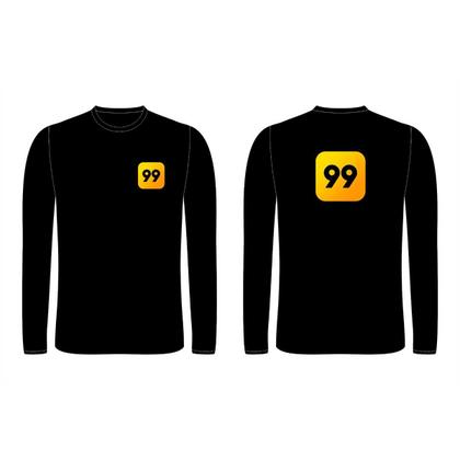Imagem de Camiseta Motorista App 99 Manga Longa Malha Fria Antipilling