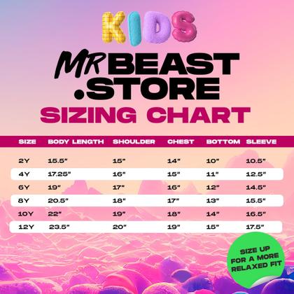 Imagem de Camiseta MrBeast Kids Basics Mortals para meninos e meninas