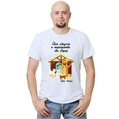 Imagem de Camiseta Natalina Presepio Camisa Camisa Personalizada Blusa Adulto Algodão com Poliéster