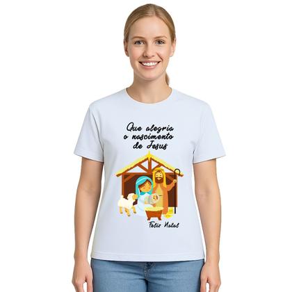 Imagem de Camiseta Natalina Presépio Natal Estampa Personalizada