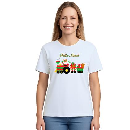 Imagem de Camiseta Natalina Trenzinho de Natal Personalizada