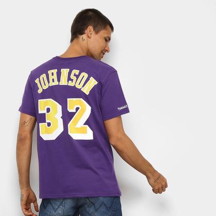 ウェア Mitchell & Ness Lakers Magic Johnson 32 Camiseta NBA Los Angeles Lakers Magic Johnson nº 32 Mitchell