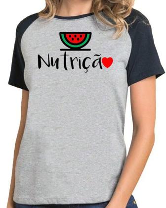 Imagem de Camiseta nutrição universitária curso faculdade profissão