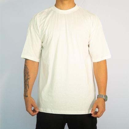 Imagem de Camiseta Oversized Gola Alta Larga Basic Lisa Streetwear Masculina