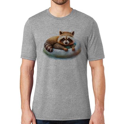 Imagem de Camiseta Panda Vermelho Relaxando Na Piscina - Foca na Moda