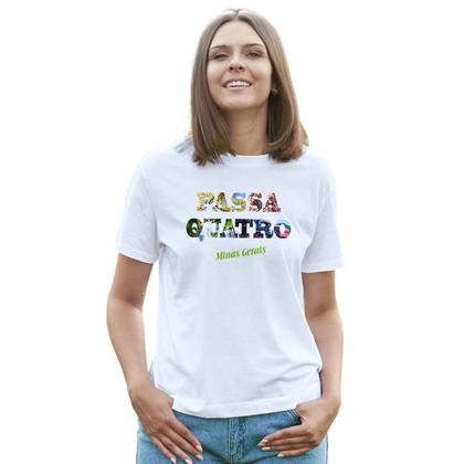 Imagem de Camiseta Passa Quatro P4 Minas Gerais Camisa Personalizada Blusa Adulto Algodão com Poliéster