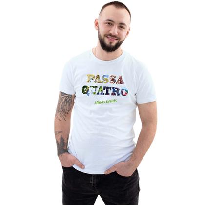 Imagem de Camiseta Passa Quatro P4 Minas Gerais Camisa Personalizada Blusa Adulto Algodão com Poliéster