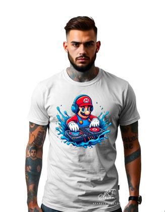 Imagem de Camiseta Personalizada Estampada desenho DJ Unissex Malha 100% Algodao Linha Premium