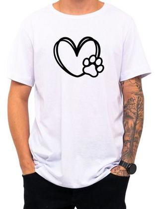 Imagem de Camiseta Pet Love Amor Cachorro Gato Coração Presente Natal