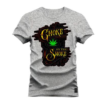 Imagem de Camiseta Plus Size Extra Grande T-Shirt Estampa Dtf Premium Choke Smoke