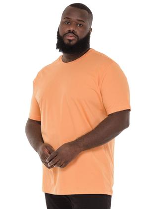 Imagem de Camiseta Plus Size Lisa Anistia Masculina Básica Algodão Laranja