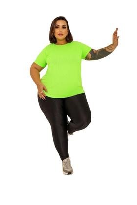 Imagem de Camiseta Plus Size Veste Legging T-shirt em Poliamida DryFit G1 G2 G3 PINA