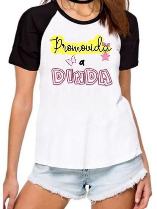 Imagem de Camiseta promovida a dinda borboleta camisa madrinha