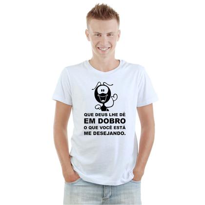 Imagem de Camiseta Que Deus Lhe Dê Em Dobro Camisa Personalizada Blusa Adulto Algodão com Poliéster