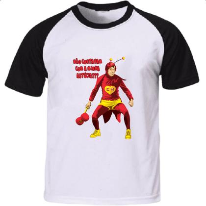 Imagem de Camiseta Raglan Chapolin nao contavam com minha astucia