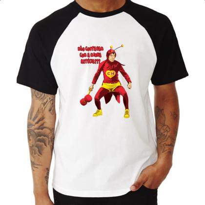 Imagem de Camiseta Raglan Chapolin nao contavam com minha astucia