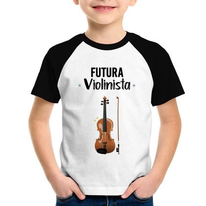 Imagem de Camiseta Raglan Infantil Futura Violinista - Foca na Moda