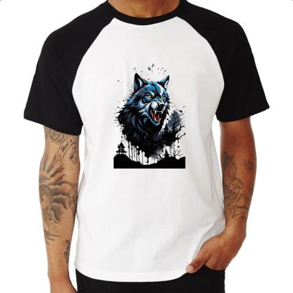 Imagem de Camiseta Raglan Lobo arte psicodelica