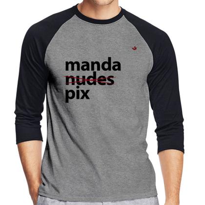 Imagem de Camiseta Raglan Manda PIX Manga 3/4 - Foca na Moda