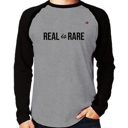 Imagem de Camiseta Raglan Real is Rare Manga Longa - Foca na Moda