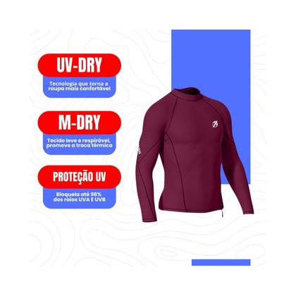 Imagem de Camiseta Rashguard Lycra Surf Mormaii Proteção UV
