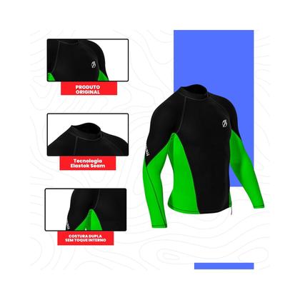 Imagem de Camiseta Rashguard Lycra Surf Mormaii Proteção UV