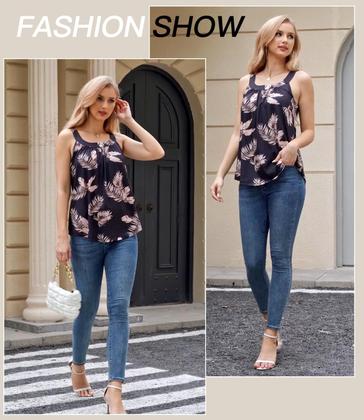 Imagem de Camiseta regata ANYFITTING Flowy Halter com sutiã embutido acolchoado